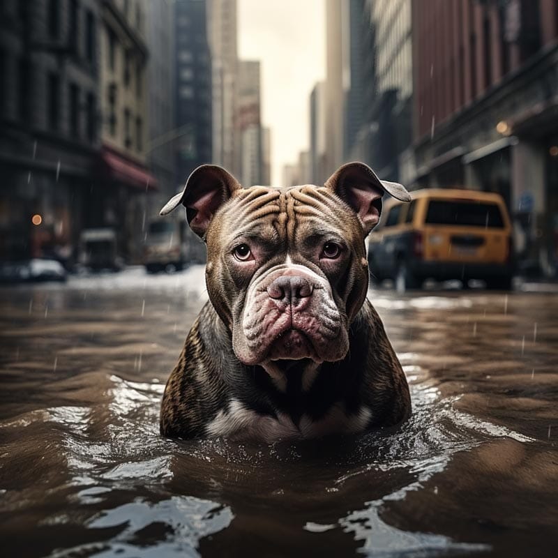 Facing NYC Flooding Today: A Bully Breed Dog Owner's Survival Guide