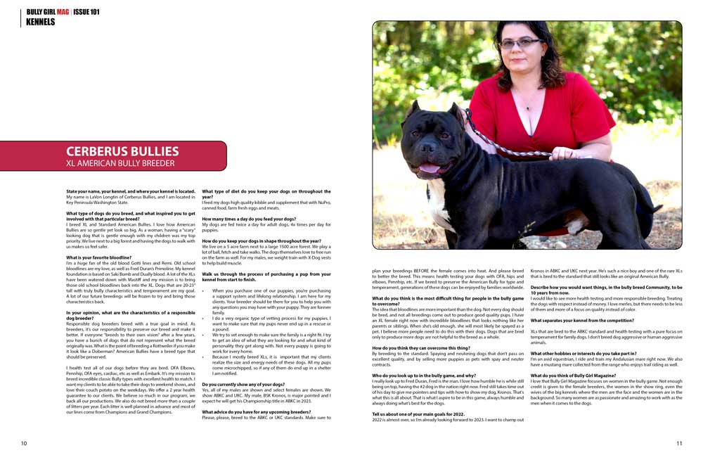 Bully Girl Magazine Issue 101 (Last few Copies) - BGM Warehouse - American Bully Magazines and Supplies