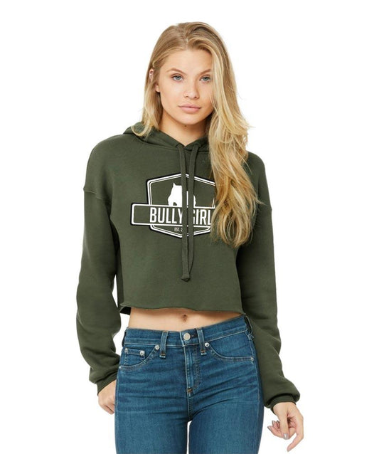 Bully Girl Cropped Fleece Hoodie - BGM Warehouse - The Best Bully Breed Magazines, Clothing and Accessories