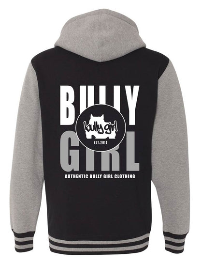 Bully Girl Hooded Varsity Zip-Up - BGM Warehouse - American Bully Magazines and Supplies