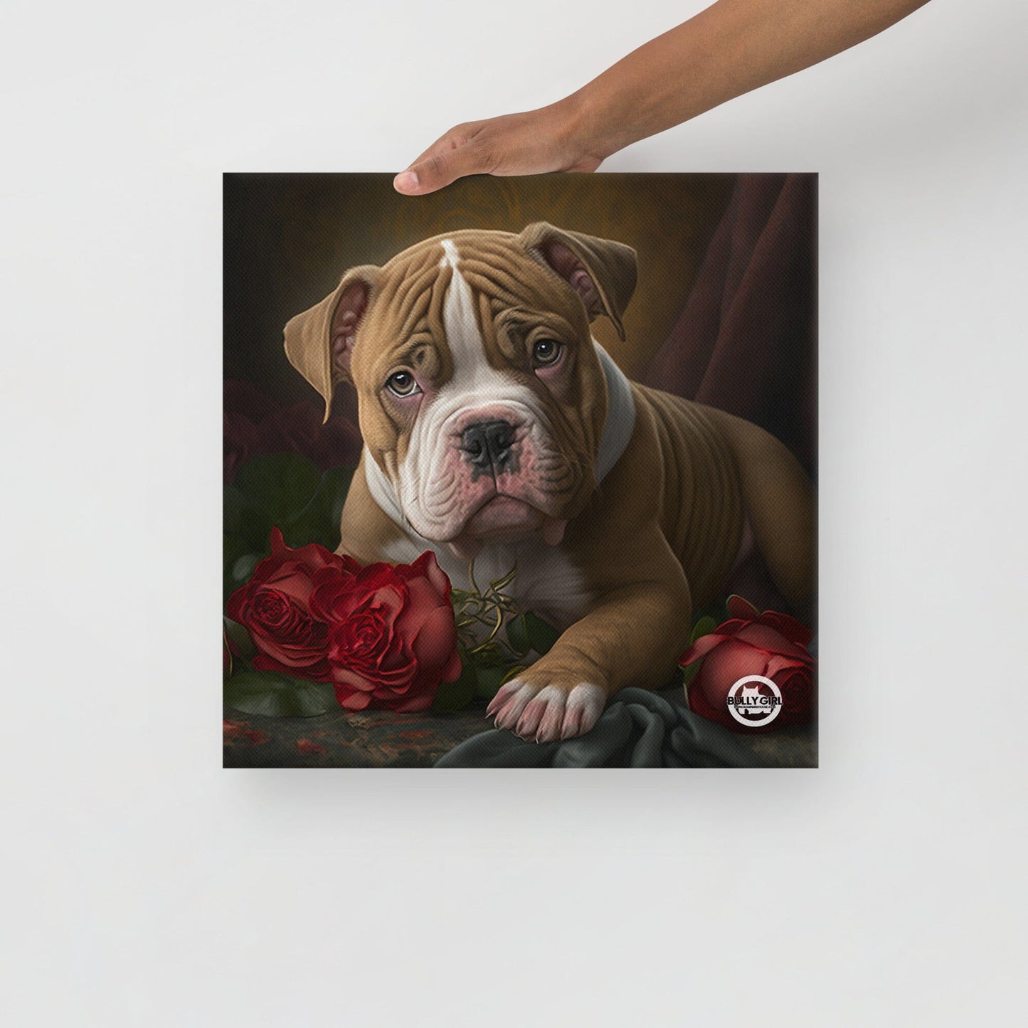 Valentines Day Bully - Canvas Art by BGM - BGM Warehouse - American Bully Magazines and Supplies